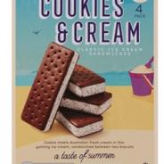 Woolworths cookies and cream ice cream sandwiches